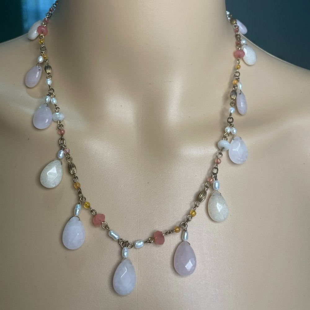 Ralph Lauren Gold and stones Necklace, Bracelet and earrings set